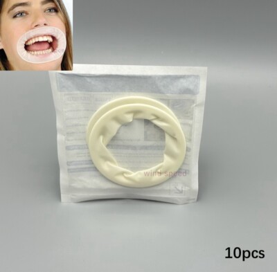 10Pcs Dental Mouth Opener Sterile Rubber Dam Cheek Retractor O Shape Disposable