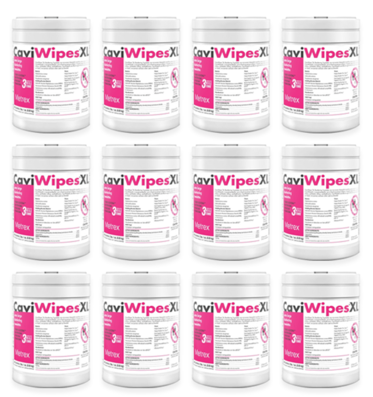 Metrex 13-1150 CaviWipes XL Disinfecting Towelettes XL 9" x 12" - Case of 12