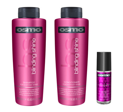 Osmo Blinding Shine Shampoo 400ml, Conditioner 400ml and Illuminating Finisher