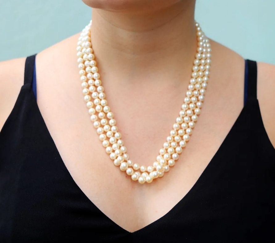 BECOME TREE Glass-Pearl Necklace – AY online