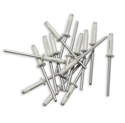 RIVET PLAQUE IMMATRICULATION - RIVET ÉCLATÉ ÉTOILE 4 x 20 MM BLANC - 80 RIVETS