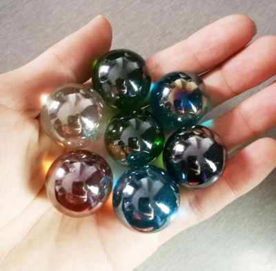 Lot 1/5/10pcs 25mm Mix Colors Glass Beads Marbles Kid Toy Fish Tank Decorate