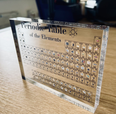 Periodic Table of Elements Clear Acrylic Display Block Ornament(No real element)