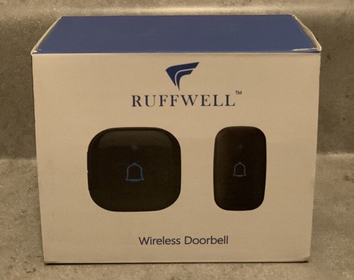 RuffWell Black Waterproof Model C Wireless Doorbell R-MLB-1-