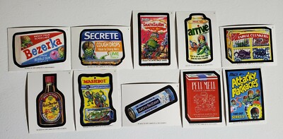 2021 Topps Mars Attacks Wacky Packages Series 5 (10) Sticker Variation Set