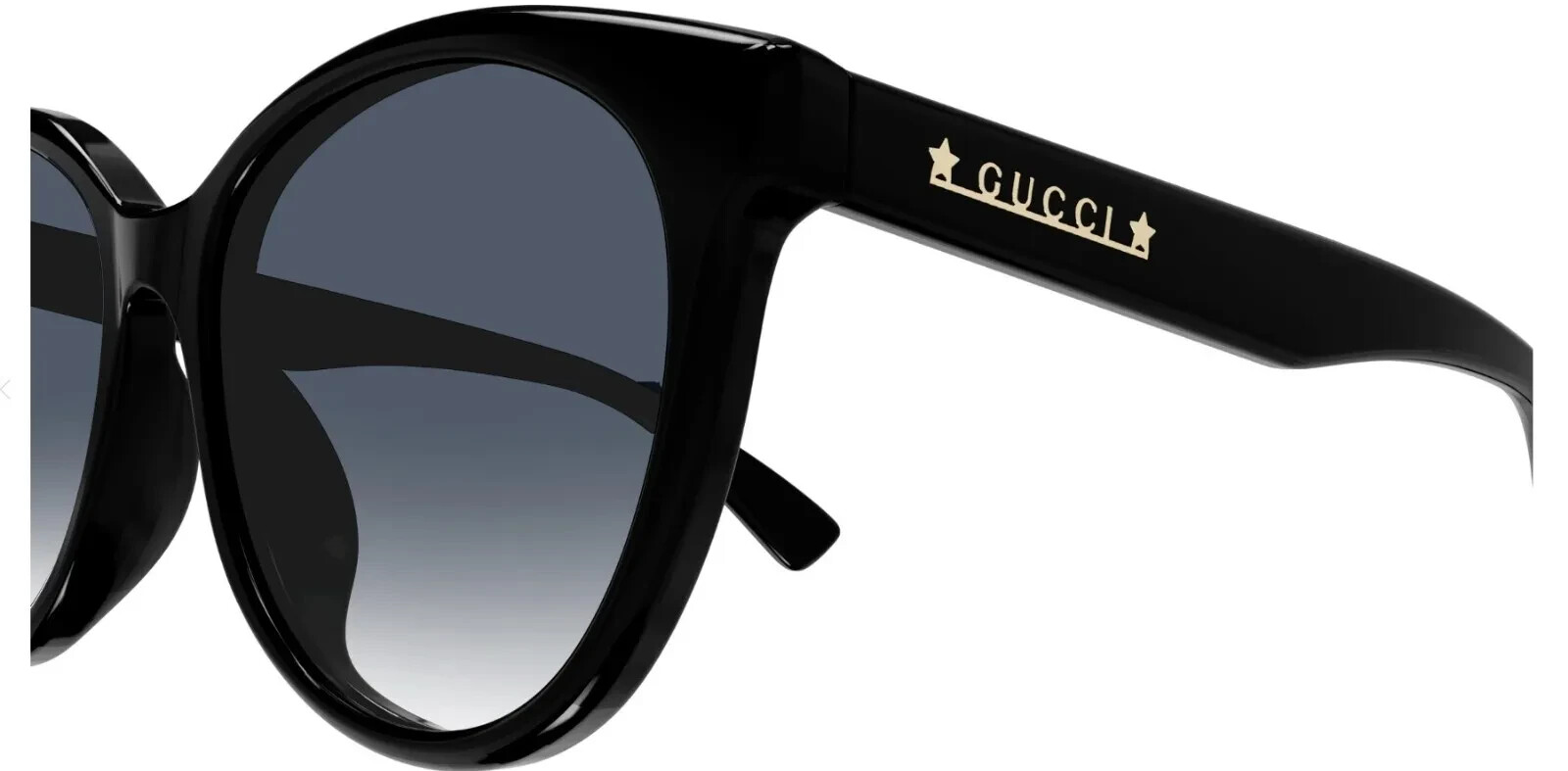 Pre-owned Gucci Gg1171sk 002 Round Oval Panthos Acetate Black Grey 57mm Women's Sunglasses In Gray