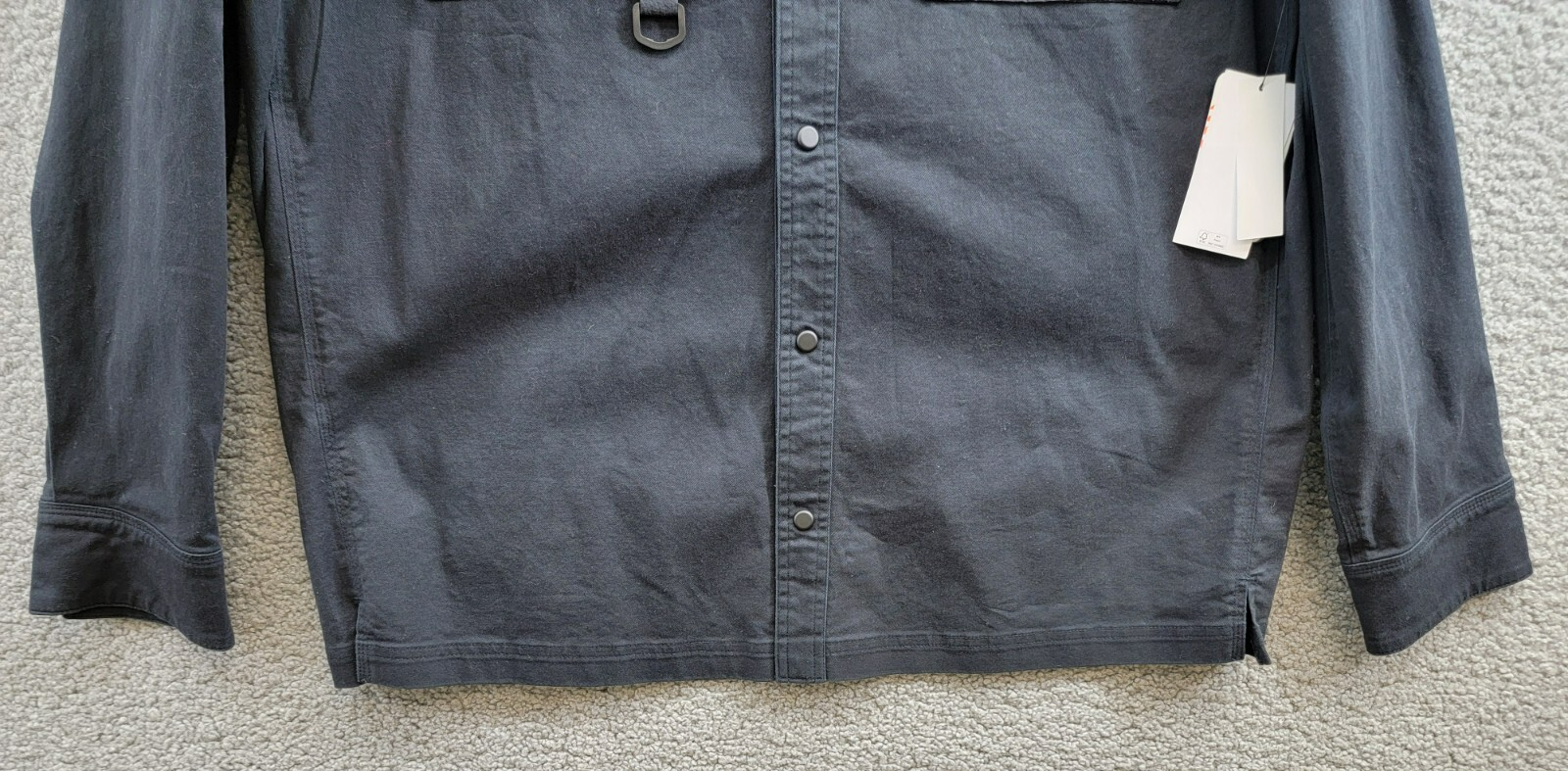 BASS OUTDOOR Relaxed Fit Worker Shirt Jacket Men's M Black Beauty Button Snap - Picture 4 of 19