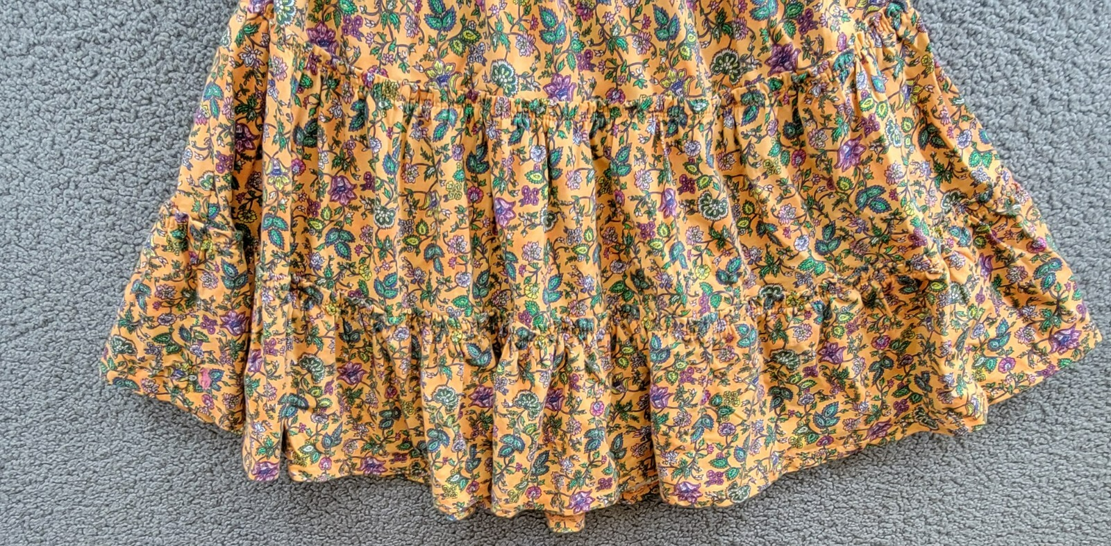 Polo Ralph Lauren Floral Ruffled Jersey Dress Big Girls XL 16 Tropical Woodblock - Picture 4 of 15