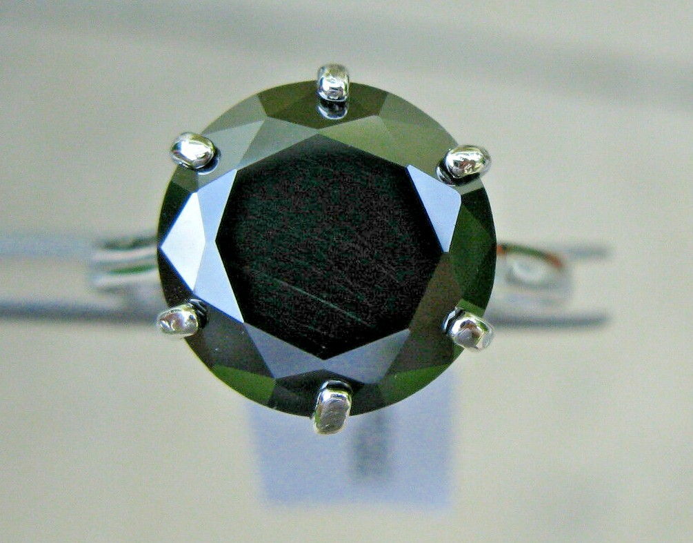 Pre-owned Real Black Diamonds Inc 5.0ct Real Black Diamond Ringappraisalfree Diamond Tester Sizes 4,5,6,7,8,9,10