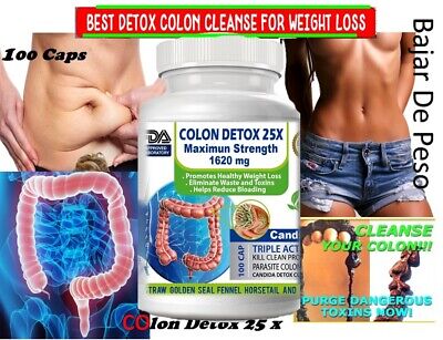 Colon Detox capsules 14 days cleanse Natural Detox Pills Constipation Relief 100
