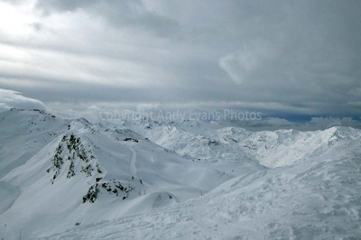 3 Valleys ski area French Alps mountain landscape photo picture poster print art