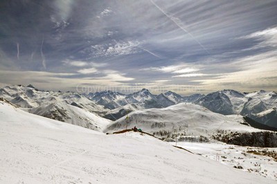 Alpe d'Huez ski resort Rhone Alps France photograph picture poster art print