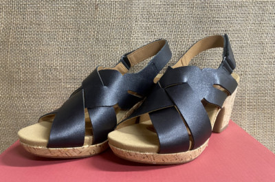 NIB Cobb Hill CJ0721 Women's Alleah Slingback Black Sandal