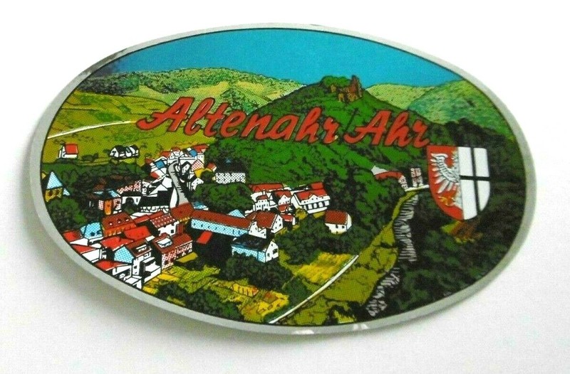 Souvenir-Aufkleber Altenahr Ahr Talpanorama Burg Are Ahrweiler Rhld.Pfalz 80er