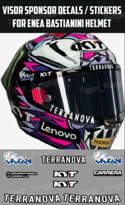Visor Decals Stickers for Enea Bastianini Helmet
