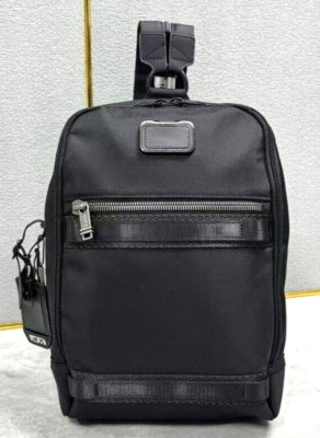 TUMI Alpha Body Bag Backpack 2 Way Black Nylon Leather Outlet Products