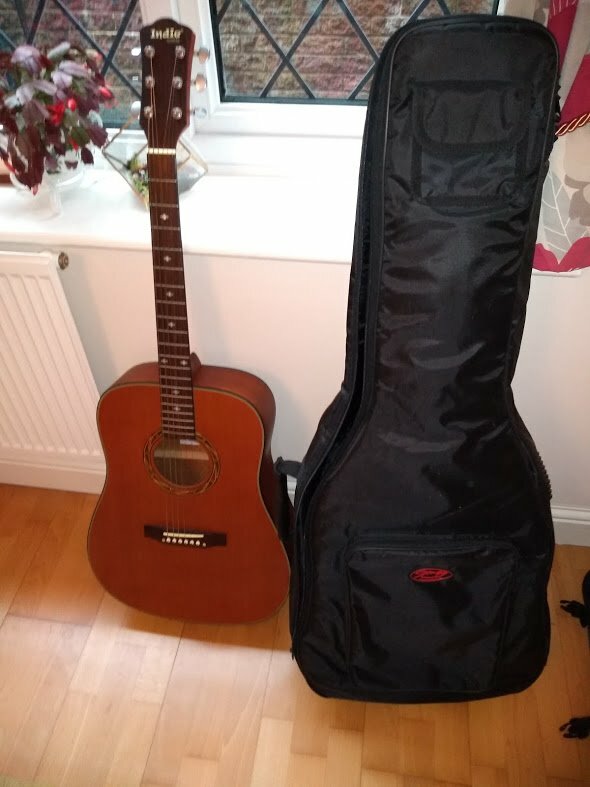 Indie Acoustic Guitar with soft case in Portishead, Bristol Gumtree