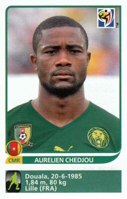 Panini Sticker Fußball WM 2010 Nr. 395 X Aurelien Chedjou Cameroun NEU Worldcup