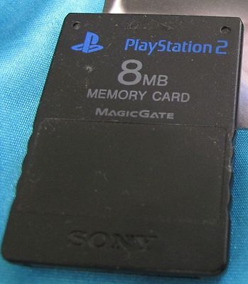 Original Sony PlayStation 2 Speicherkarte Memorycard 8 MB (Megabyte) Schwarz