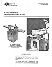 Delta 8" Jointer Instructions Manual/ Parts List PDF 37-315 | eBay