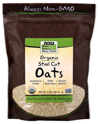 Now Foods Steel Cut Oats Organic, 2 фунта, пакетик