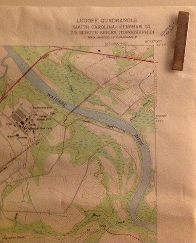 South Carolina Lugoff 1953 original USGS Topographical chart