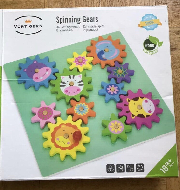 Wooden spinning gears/cogs toddler activity puzzle/toy in Cambridge