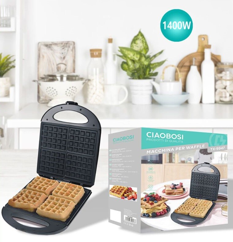 Piastra Elettrica Macchina Per Waffle Maker 1400W Tx-9947 linq