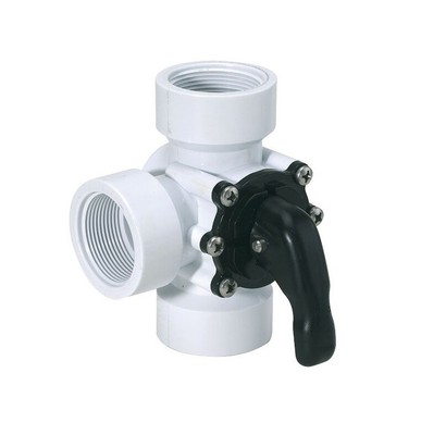Swim Central 5.5'' White Pool Spa Standard All Female Threaded 3-Way Valve