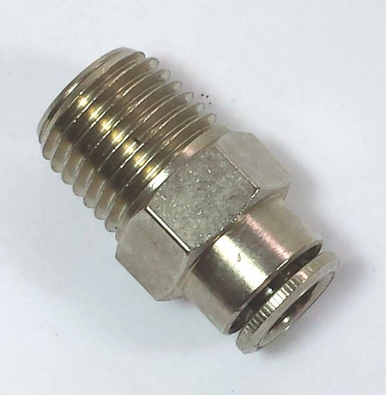 PARKER W68PW-4-4 NKL PLTD Brass Male Connector Adapter 1/4IN. Fitting
