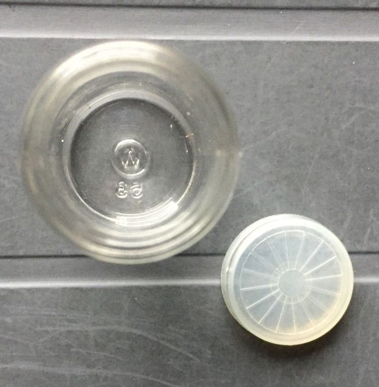 CORICIDIN Vintage 70's Glass Bottle w/ Lid- the 