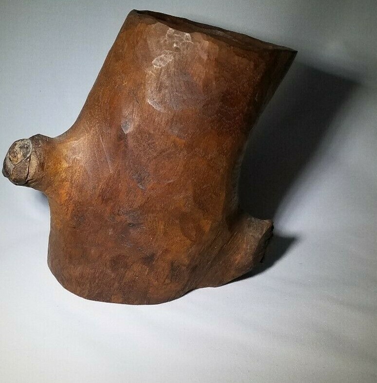 Antique Chinese Wooden Huanghuali Brush Pot (19th Century)