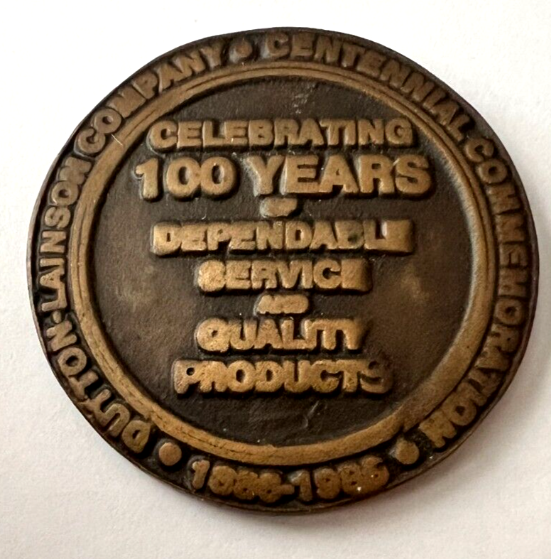 1886 DUTTON LAINSON Company Centennial 1986 Medal Token / Quality Service / B225