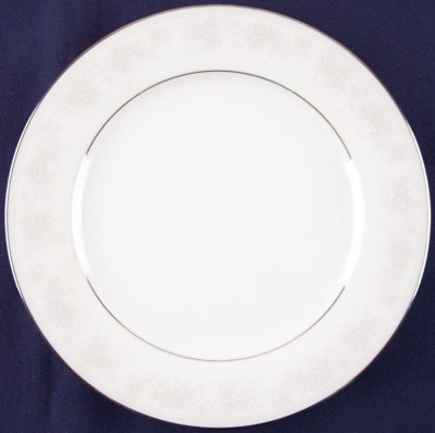 Noritake Misty 8-1/4'' Salad Plate, White with Floral & Platinum Trim, 2883