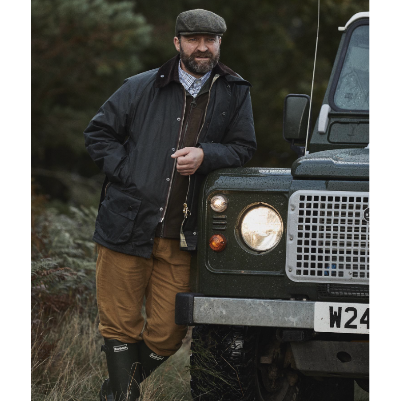BARBOUR MADE IN THE U.K. OLIVE BARBOUR BEAUFORT WAXED JACKET MSRP$495 BRITISH LUXURY