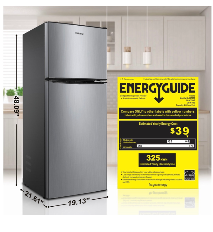 Freezer Compact Refrigerator Cooler Small Dorm Garage