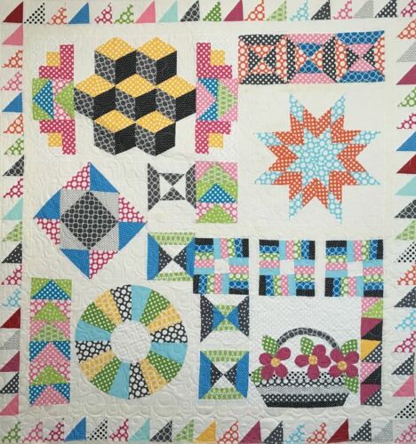 2013 Craftsy Block of the Month Quilt Kit w/ Fabrics EZ1020 Circles Sampler Dots