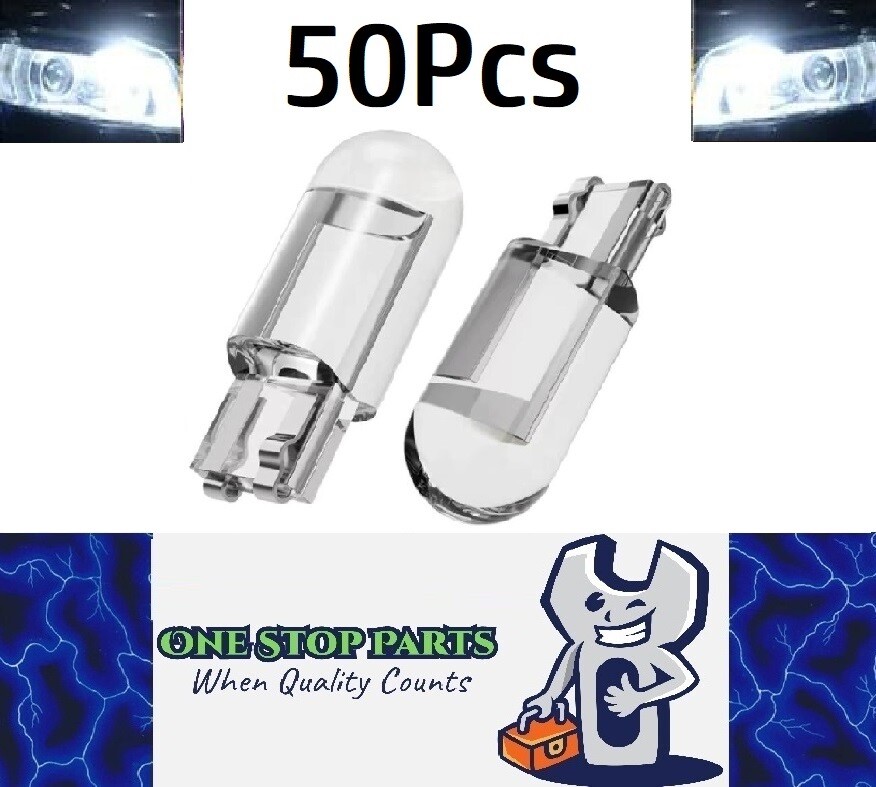 50 x Cool White T10 LEDs Dome Gel COB Ideal Parker Dome and Dash Lights (50pcs)