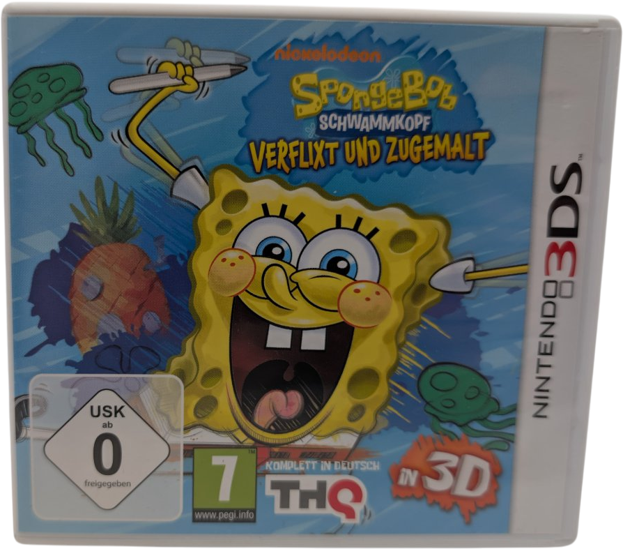 SpongeBob Schwammkopf Verflixt und Zugemalt Nintendo 3DS Zustand Gut