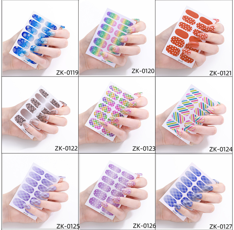 3D Nail Art Wraps Stickers Snowflake Star Leopard Flower Manicure Self Stick NH1