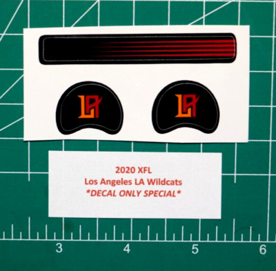 2020 XFL Los Angeles Wildcats Diecut *DECAL SHEET ONLY* Football Gumball Helmets