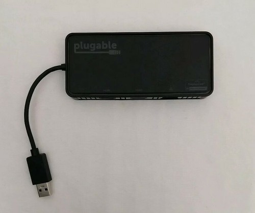 Plugable USB 3.0 DisplayLink 4K Dual HDMI Monitor Adapter Ethernet USB3-6950