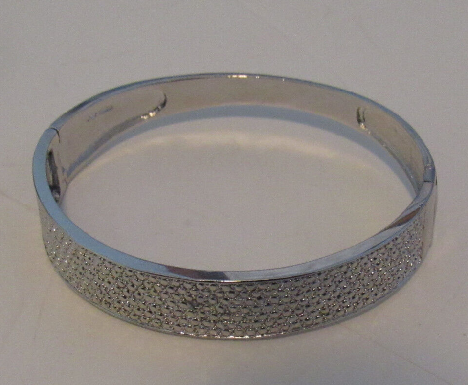Vintage Hinged Bangle Bracelet Sterling Silver, J 925 CHINA