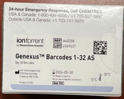 New Applied BioSystems Ion torrent Genexus Barcodes1-32 AS A40258