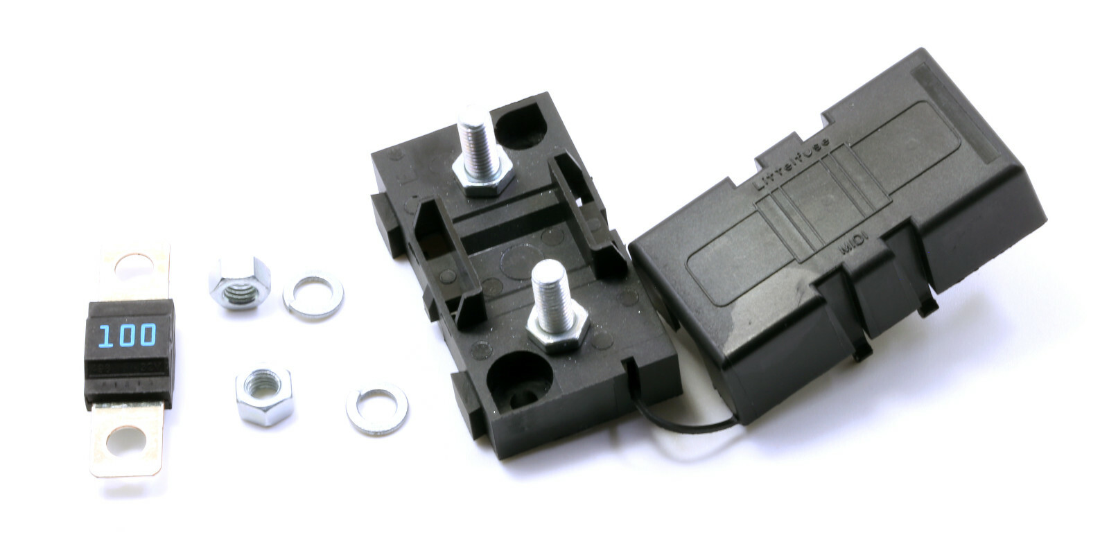 Premium MIDI Fuse Holder with 100A midifuse 100 amp 32V DC Time Delay Clip