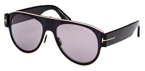 Pre-owned Tom Ford Authentic  Sunglasses Ft1074-01c Gold Black W/gray Lens 58mm