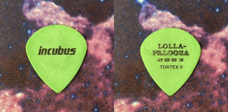 Incubus Guitar Pick Tortex Michael Einziger 2003 Lollapalooza Tour Concert Model