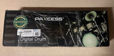 New Paxcess Specialty Digital Drum Set w/ Built-in Speakers 2 Pedal Controller