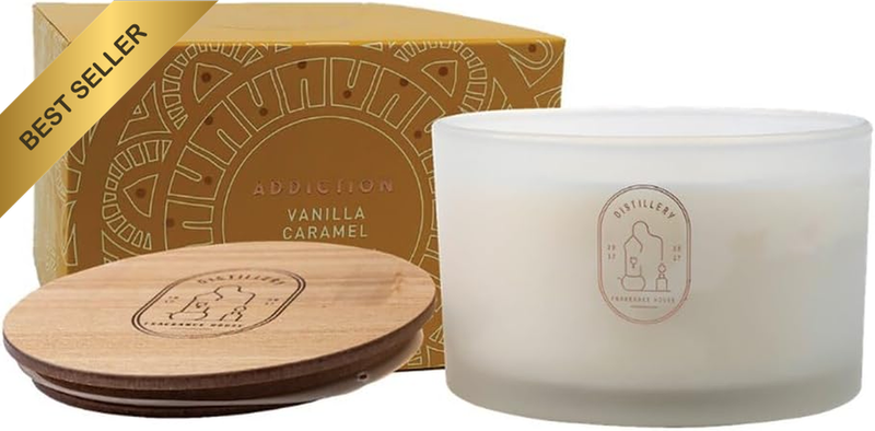 Addiction Vanilla Caramel Soy Candle 450 G, Vanilla Caramel, 450 G