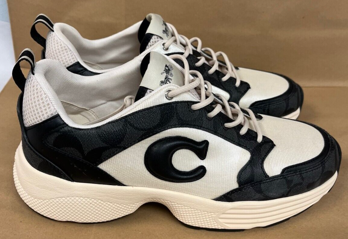 Coach*ロゴ*スニーカー*Strider Sneaker In Signature New Coach Strider Black Sneaker in Signature Canvas No Box
